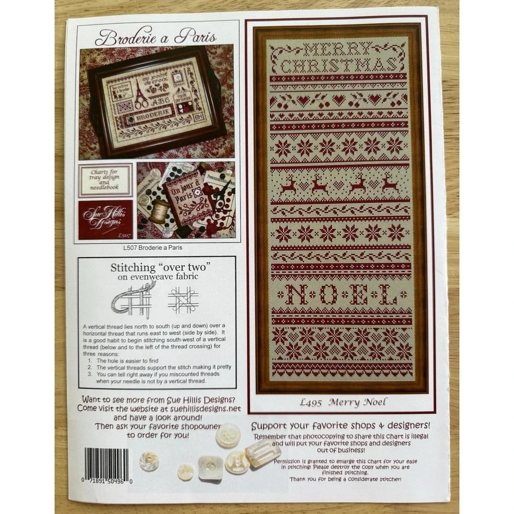 Alphabet En Blanc Cross Stitch Pattern by Sue Hillis Designs‎